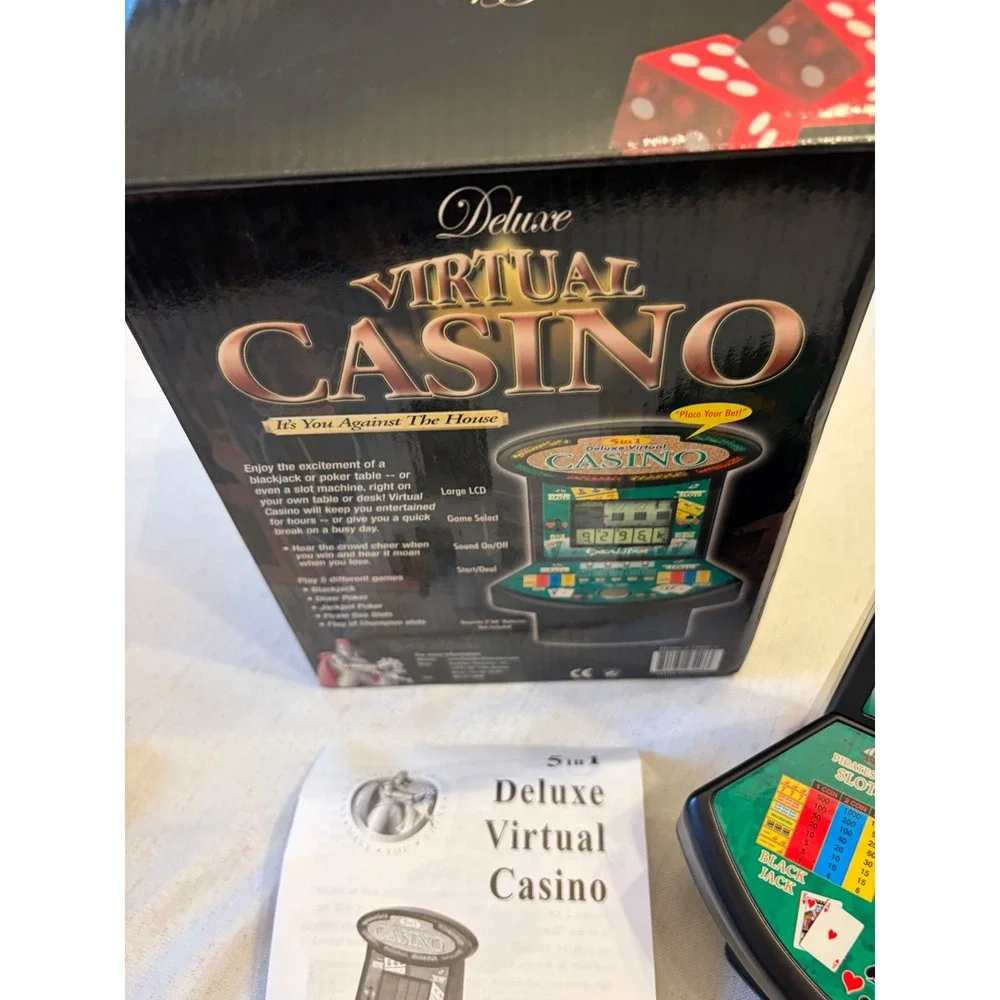 Excalibur Deluxe Virtual Casino Electronic Game VR02-V Green 5-in-1 Handheld